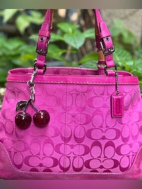 Coach Pink Signature Tote Bag No PM deals